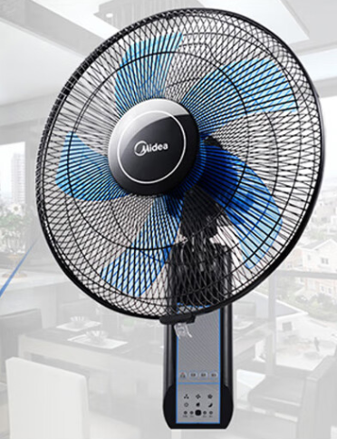 美的（Midea）工業(yè)五葉智能遙控壁扇掛壁式商居兩用風(fēng)扇120°廣角搖頭定時電風(fēng)扇工廠通風(fēng)吊扇 FW40-11AR